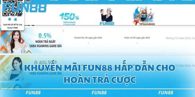 Khuyến mãi Fun88 hấp dẫn cho hoàn trả cược