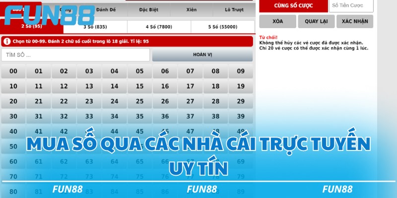 Mua số qua các nhà cái trực tuyến uy tín